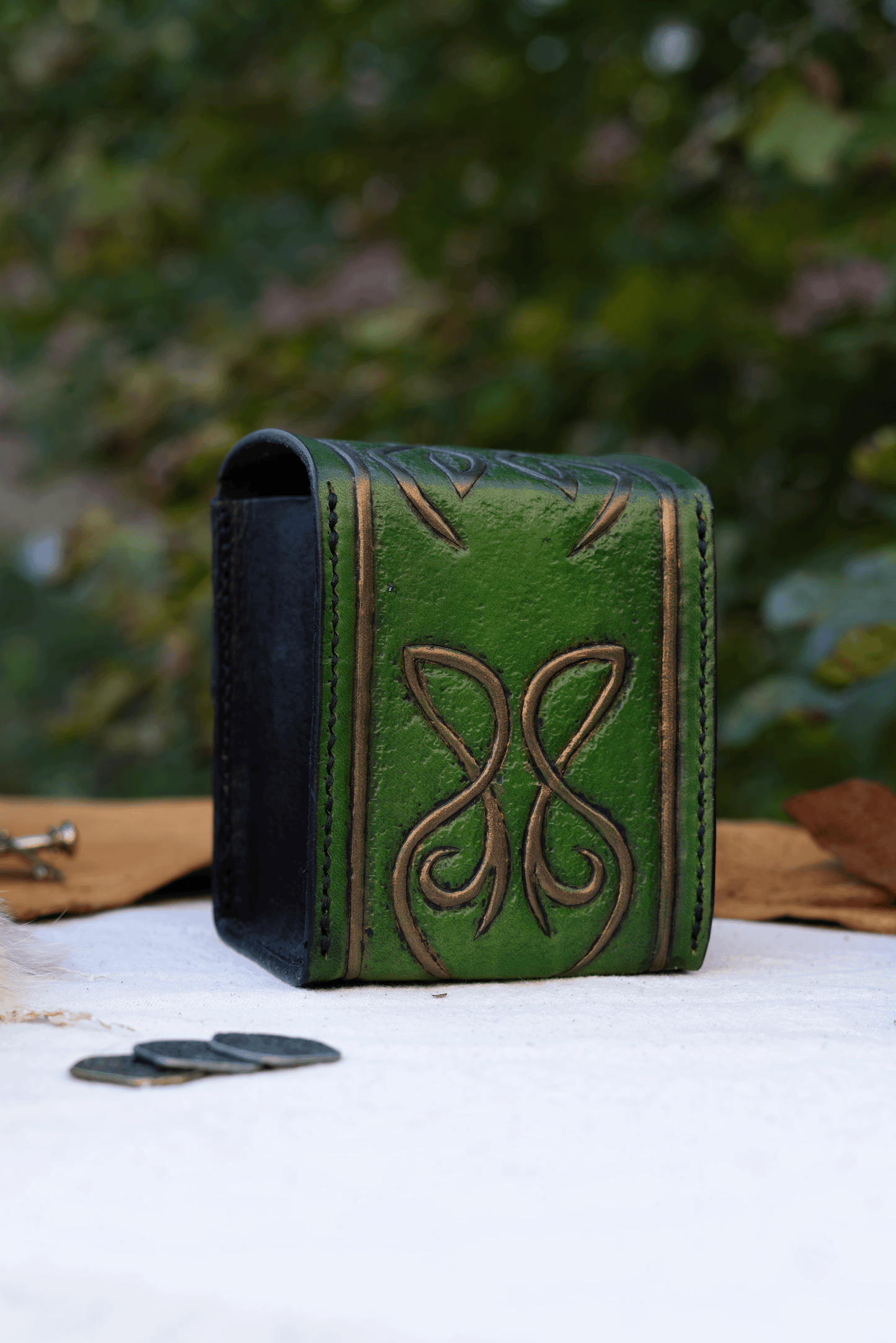 Elven Deck Box With Brass Accents