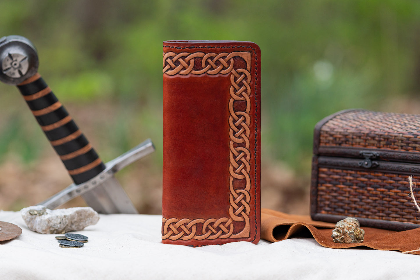 Celtic Knot Long Snap Wallet