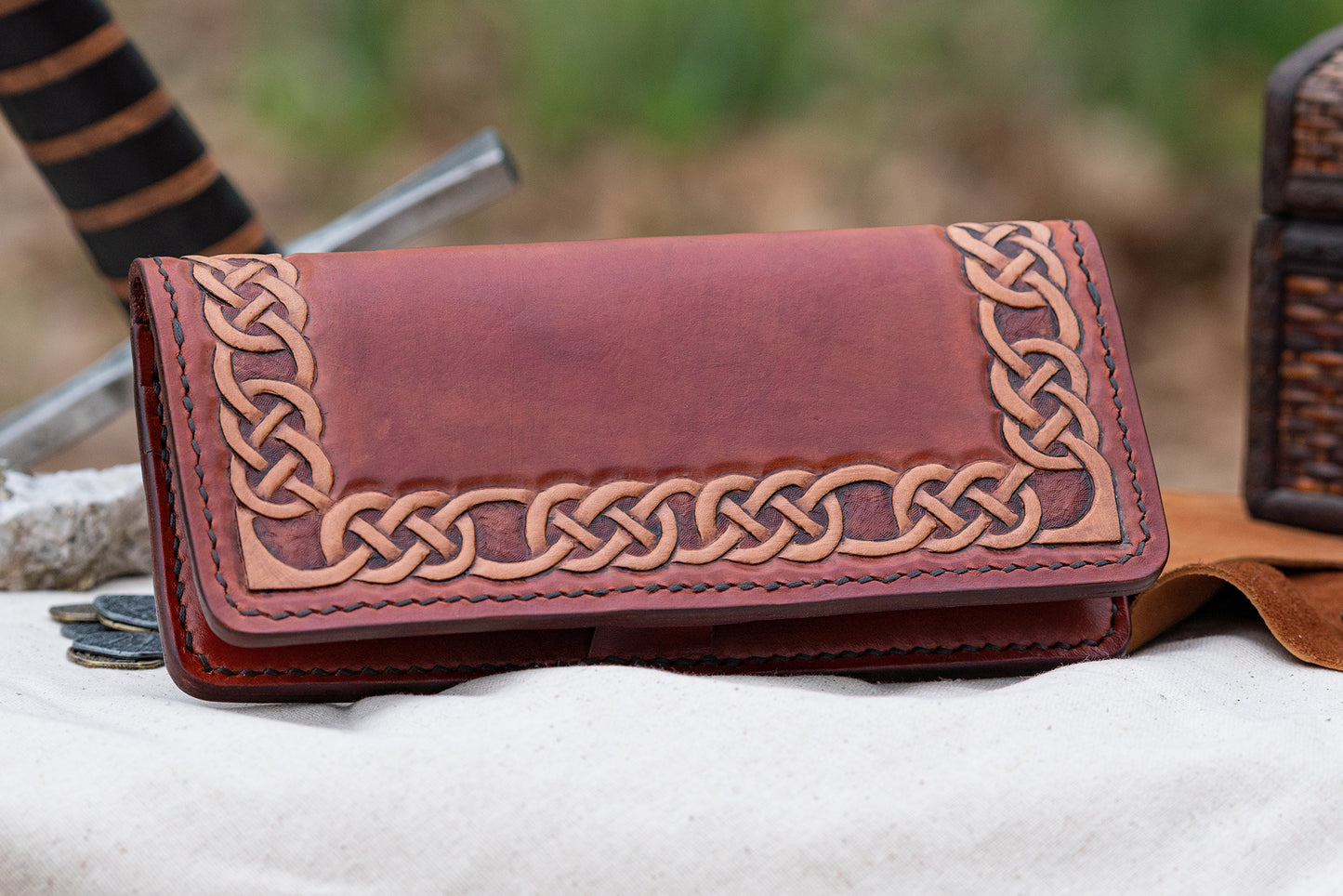 Celtic Knot Long Snap Wallet