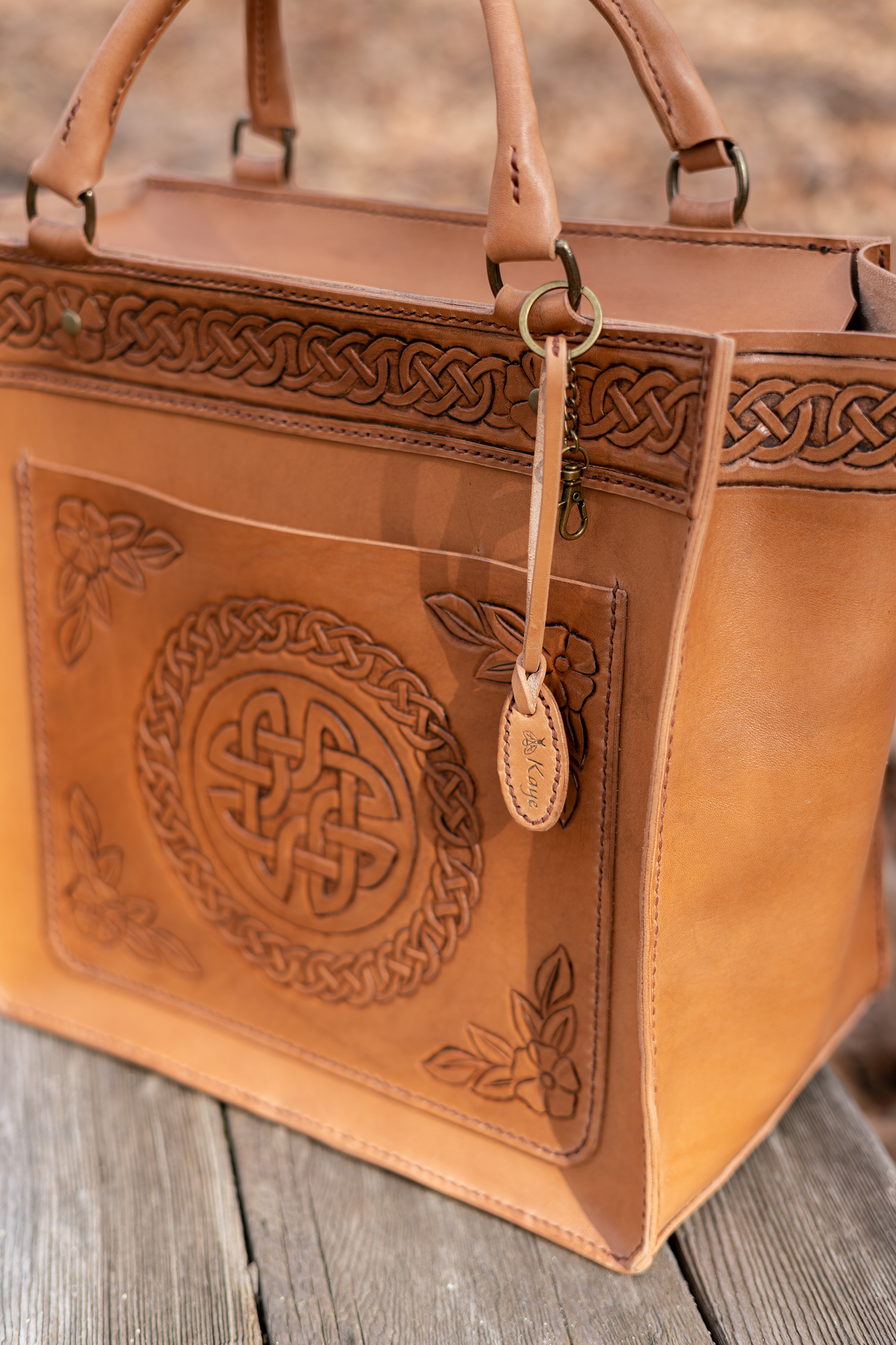 Debrosse Italian Leather Tote Bag
