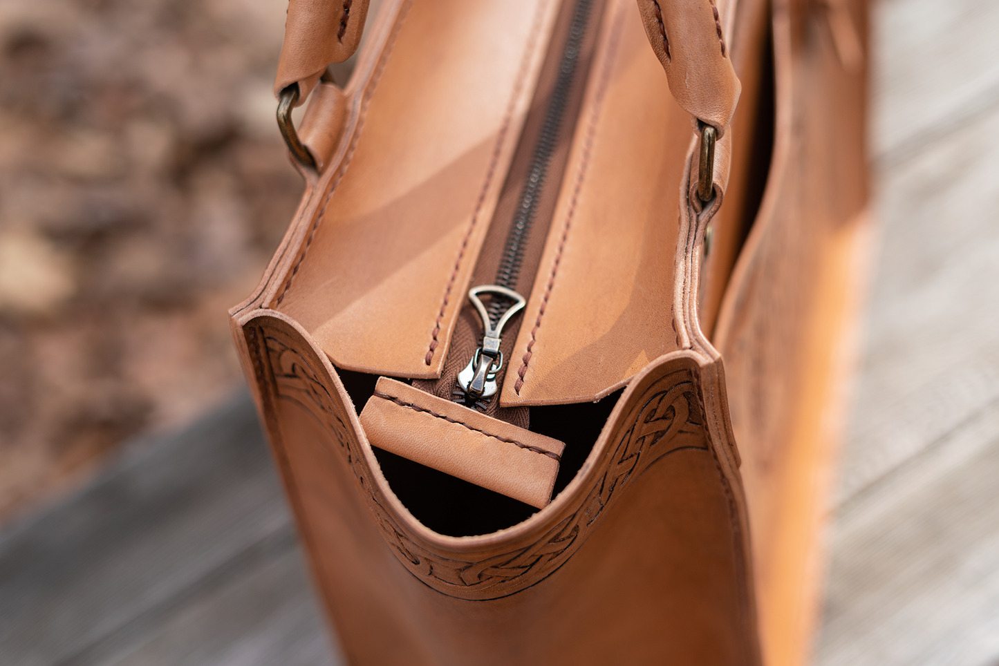 Debrosse Italian Leather Tote Bag